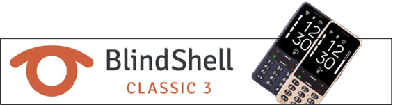 Banner met een foto van de BlindShell Classic 3